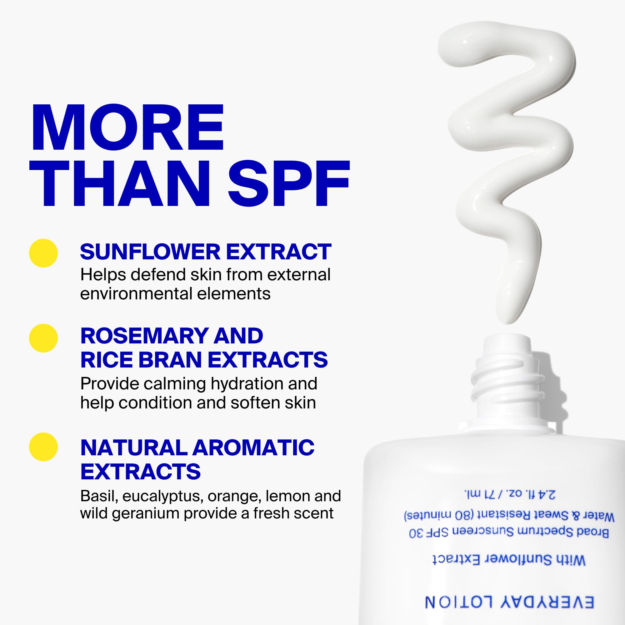 Supergoop! tube beside face and body icons indicating dual-use convenience