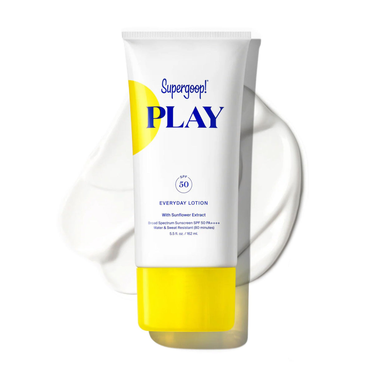 Supergoop! tube front view showing SPF 30 and everyday use benefit