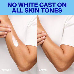 Supergoop! applying lotion from tube demonstrating easy application benefit