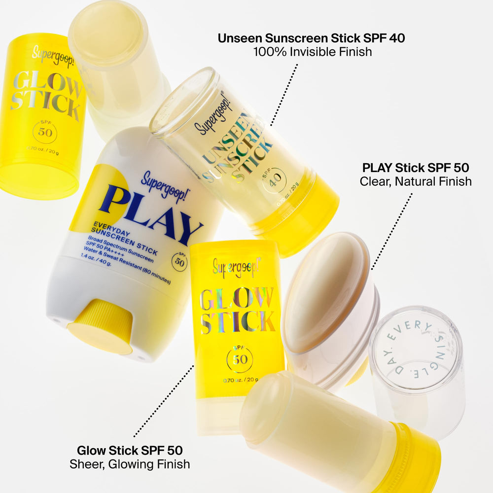 Supergoop! ingredient label showing sunflower oil and vitamin E antioxidants