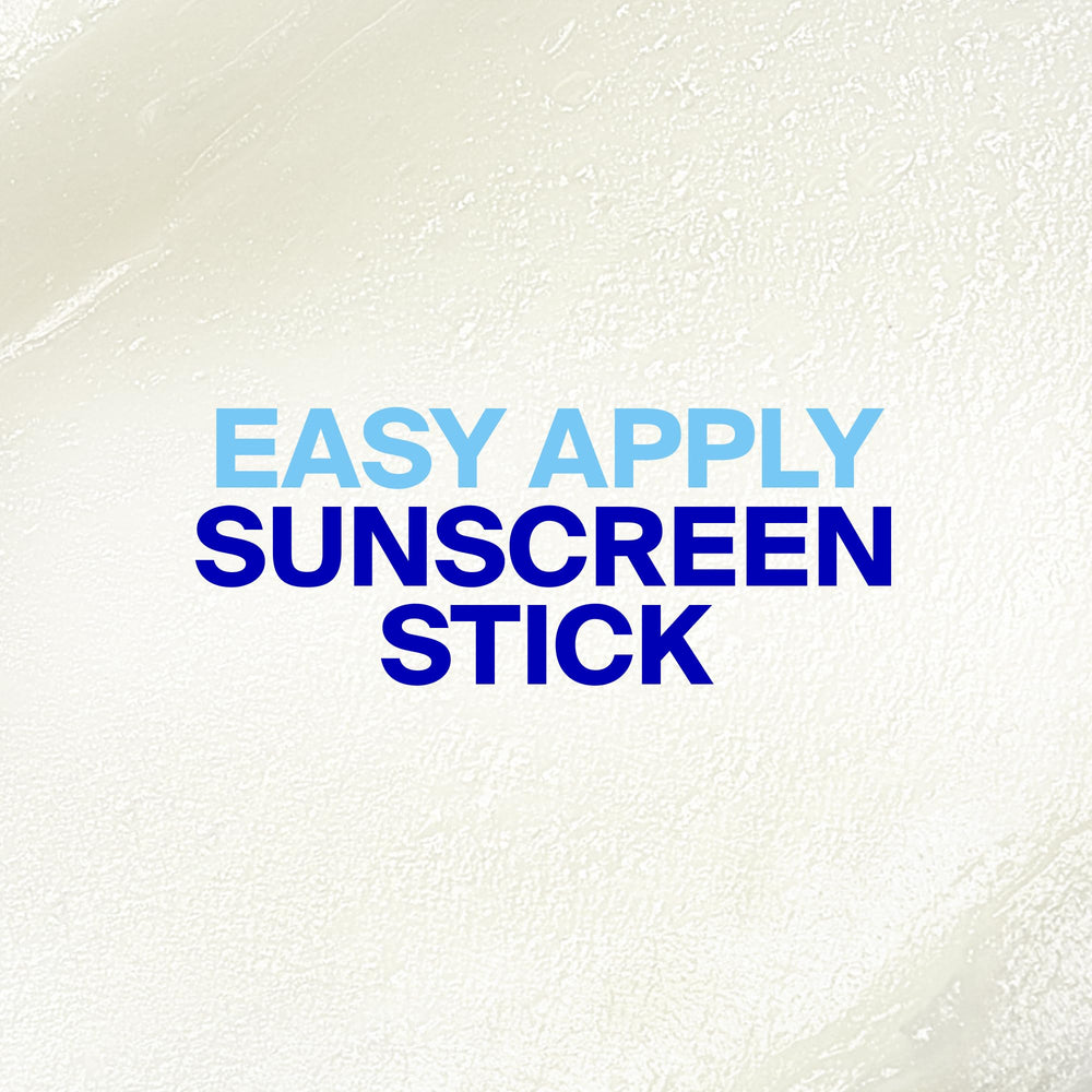 Supergoop! stick texture swipe demonstrating clear, non-greasy finish
