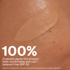 Supergoop! close-up texture of tint showing smooth, blendable formula benefit