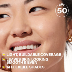 Supergoop! swatch of shade 24N on arm showing natural, blendable coverage