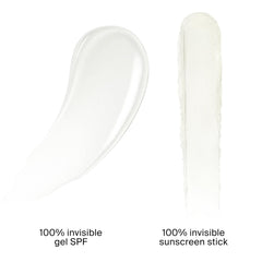 Supergoop! sunscreen stick top view highlighting mess-free application