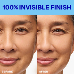 Supergoop! applied over makeup demonstrating invisible protection without smudging
