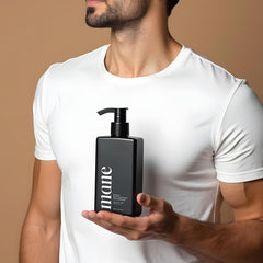 Superior Mane pump and cap detail highlighting easy dispensing benefit