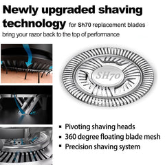 SUPERNB pack contents arranged: six blades, three retaining rings, and a cleaning brush for easy maintenance