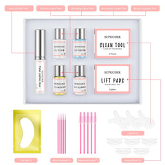 SUPGUDER tools and adhesive arranged to show complete kit convenience benefit