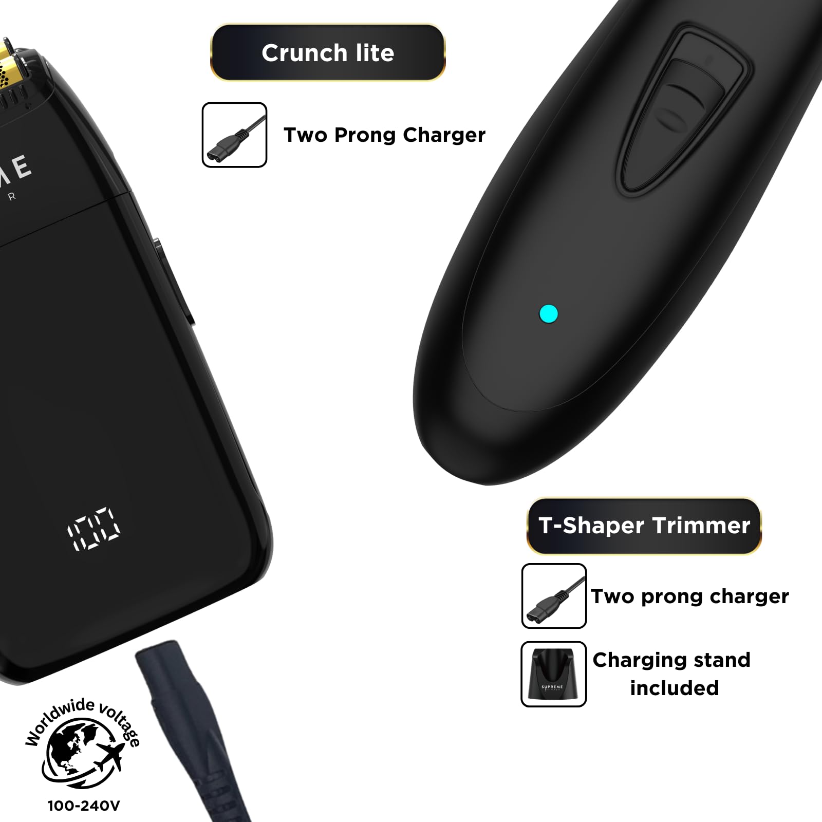 Hand holding Supreme Trimmer to show ergonomic grip and portable scale benefit
