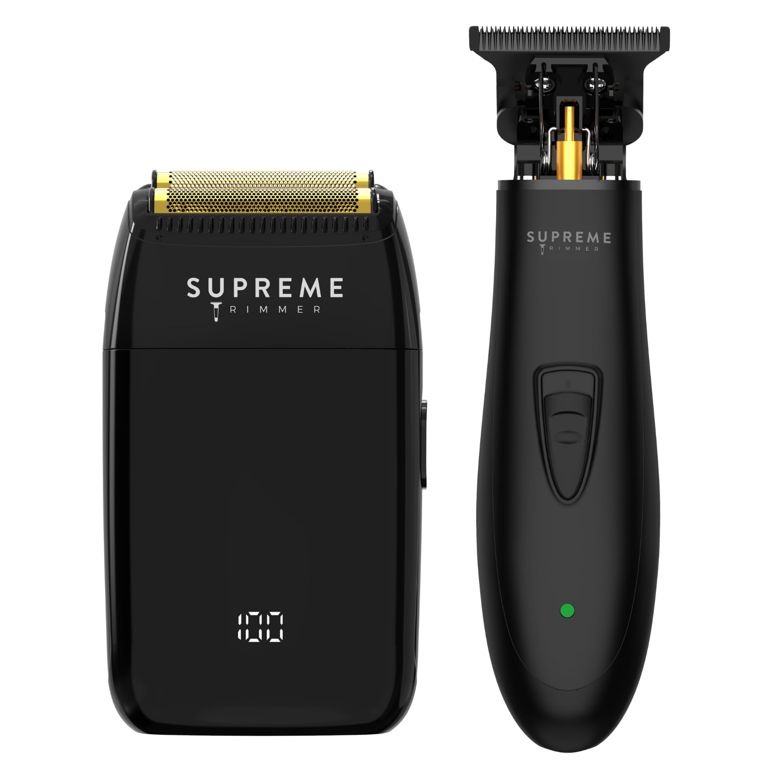 Supreme Trimmer kit front view showing trimmer and foil shaver for versatile grooming