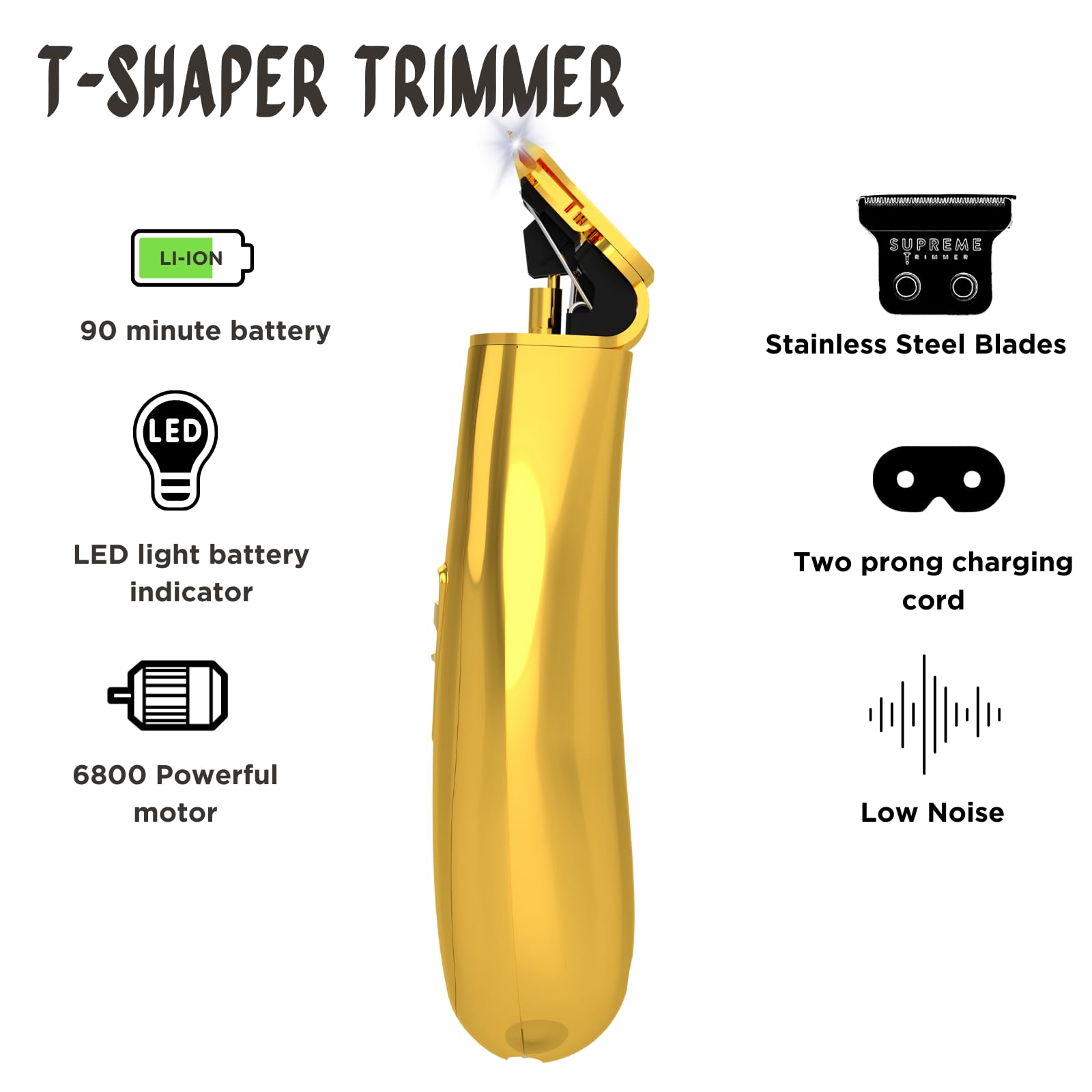 Supreme Trimmer close-up of T-shaped blade highlighting precise zero-gap cutting benefits