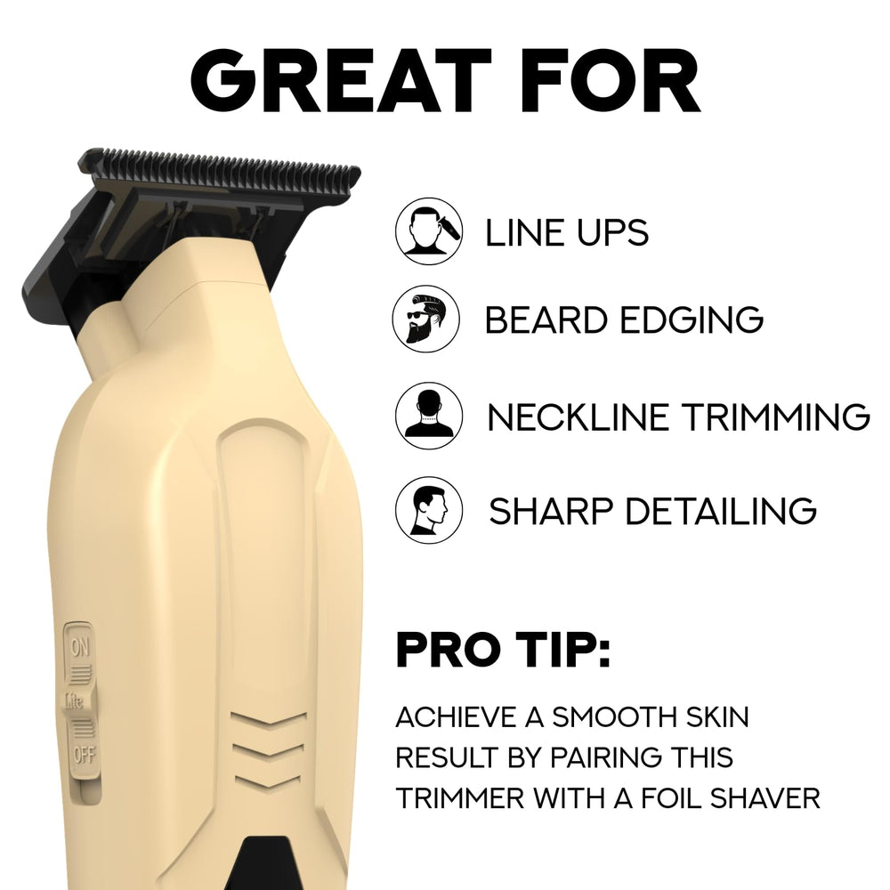 Supreme Trimmer Vader Lite close-up of DLC T-blade highlighting precise cutting edge