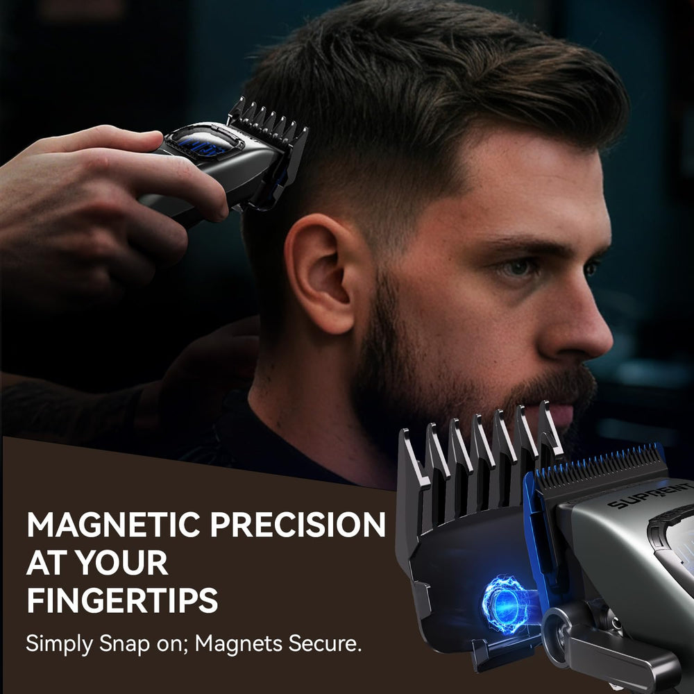 SUPRENT zero-gapped T-blade trimmer detail for precise edge work