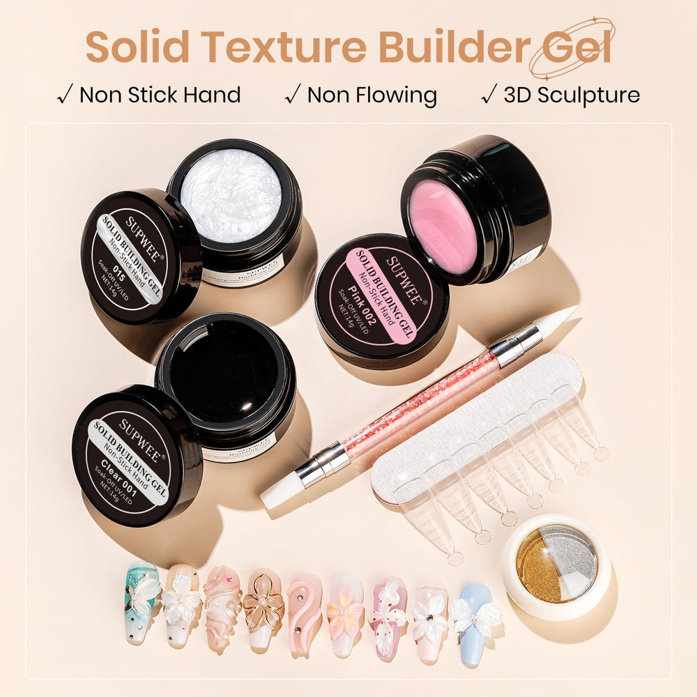 SUPWEE three gel pots close-up highlighting smooth, non-sticky texture