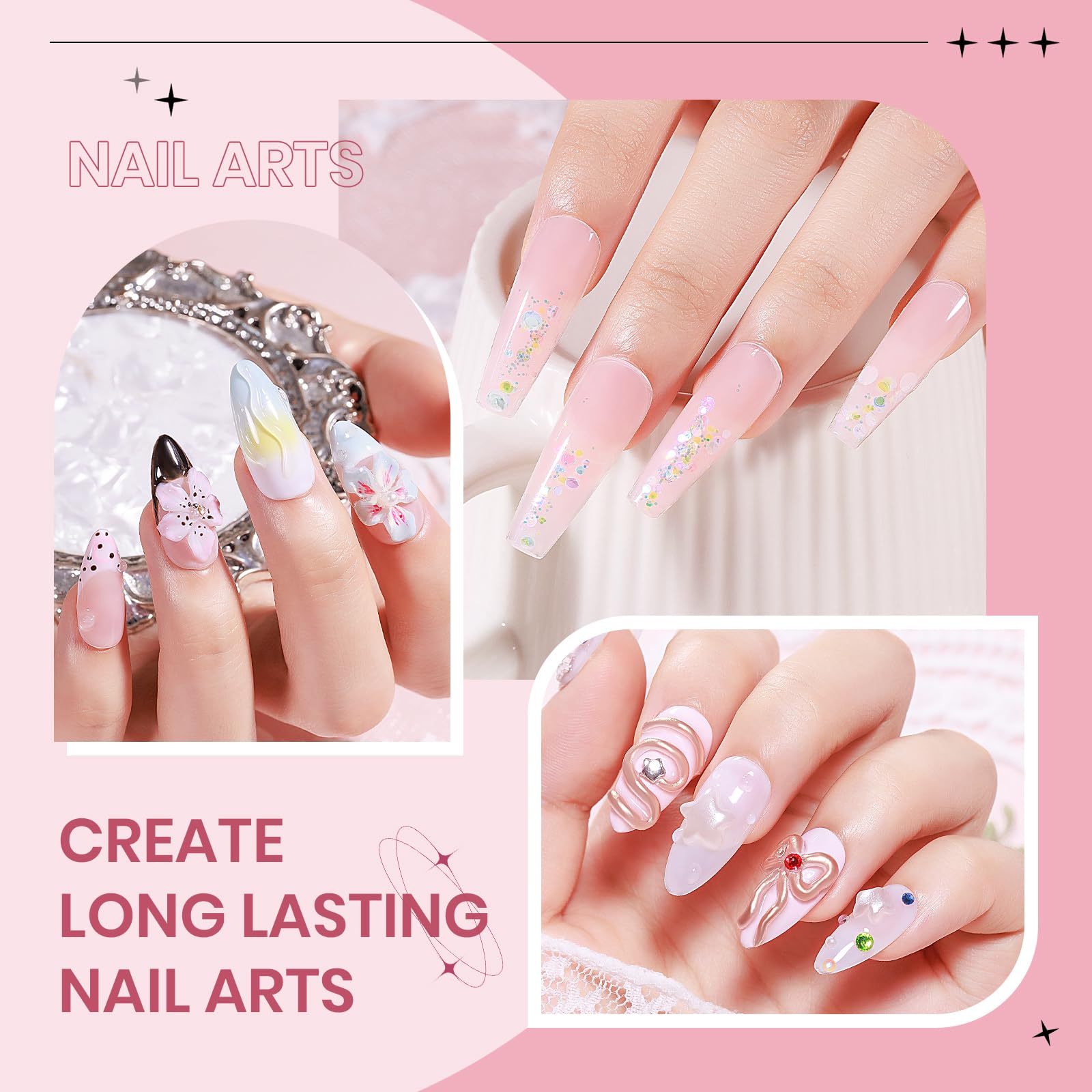 SUPWEE chrome powders and nail file included for polished finishes