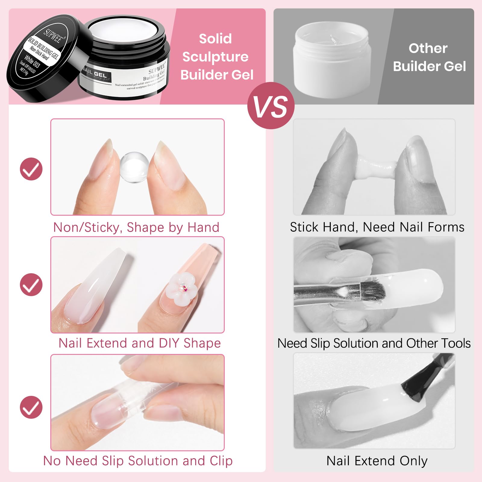 SUPWEE applying gel with glue stick for controlled shaping benefit