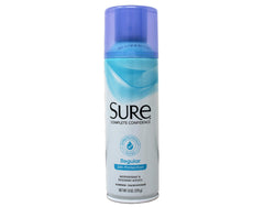 Sure label detail close-up highlighting scent and 24-hour protection benefits
