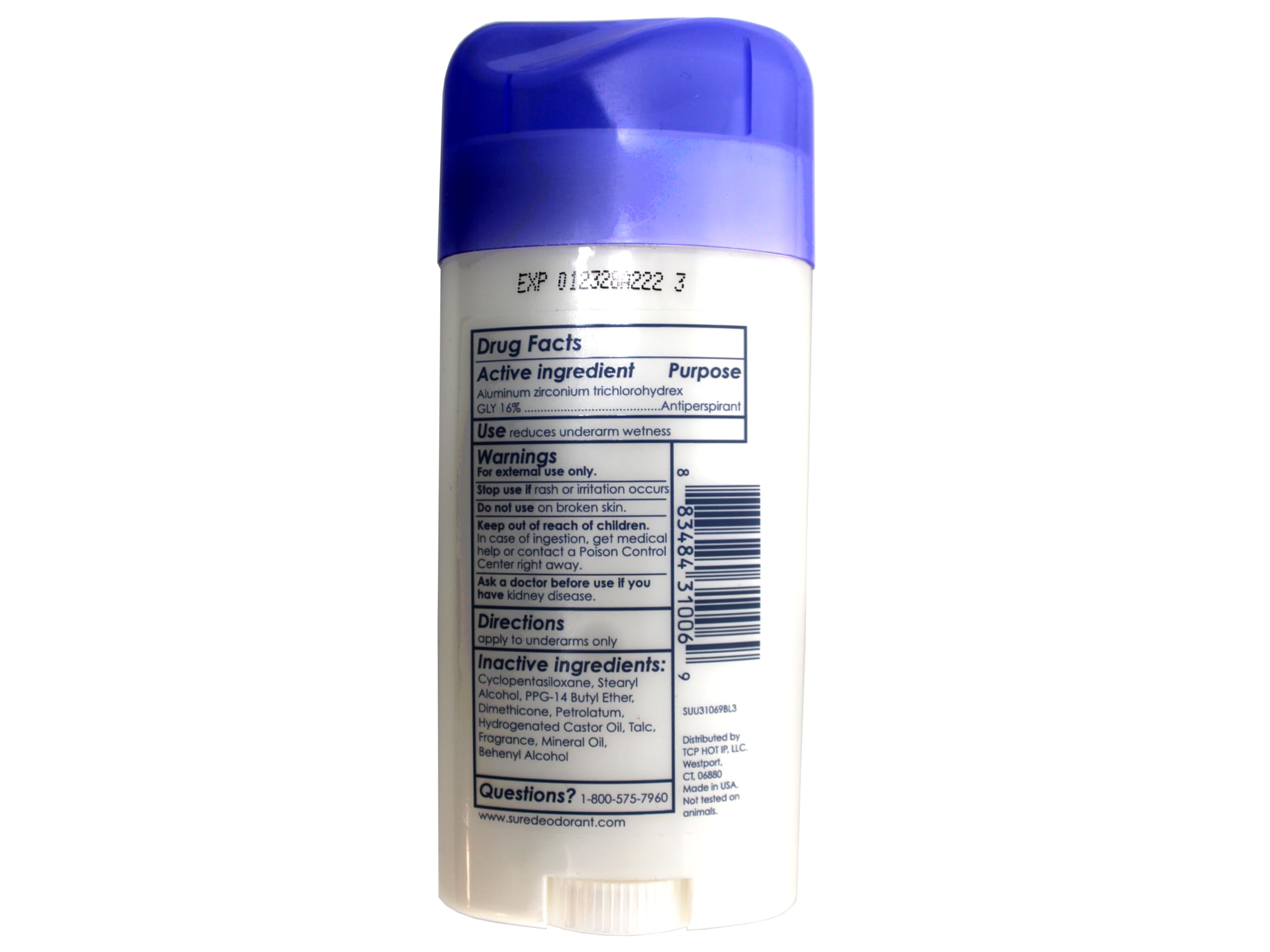 Sure application on underarm demonstrating quick application and dry feel