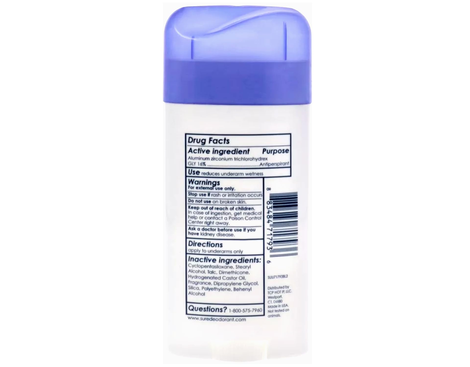 Sure original applied underarm demonstrating quick, mess-free protection