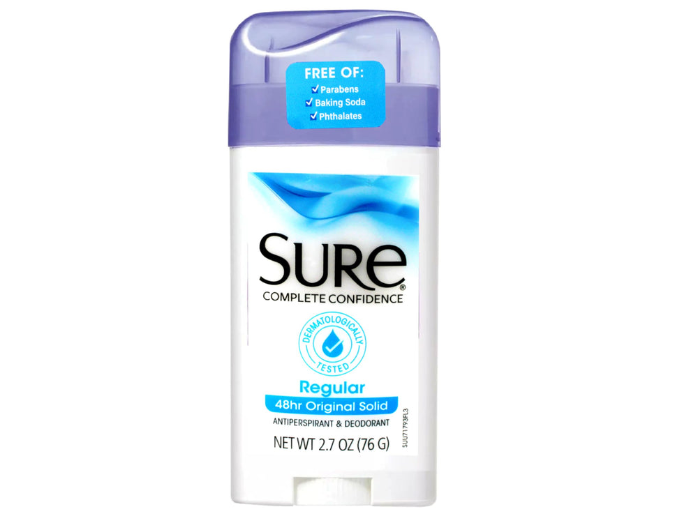 Sure original stick close-up showing smooth texture and clear glide benefit