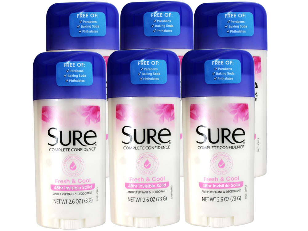 Sure solid front packaging showing stick and brand for dependable protection