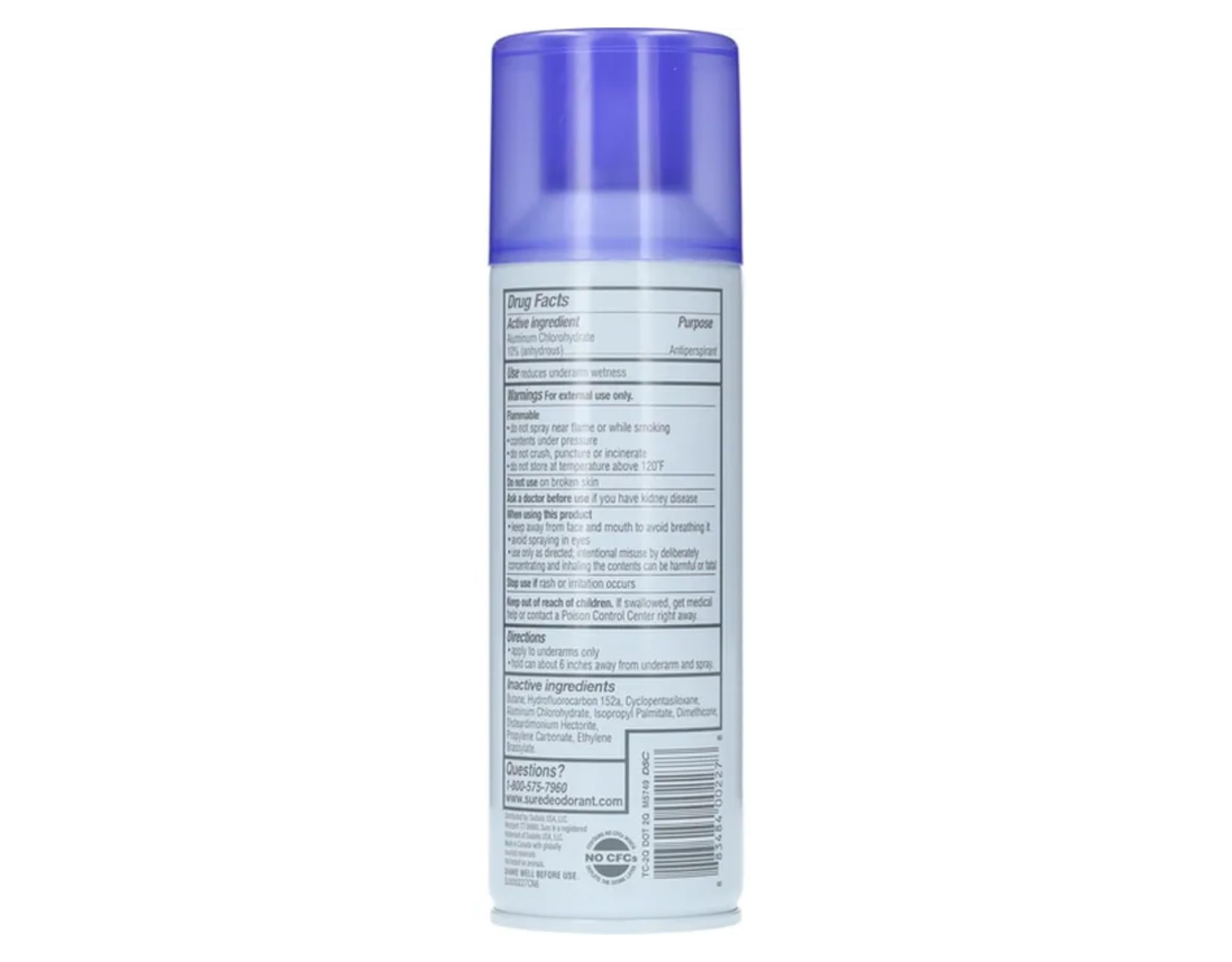 Sure mist spraying underarm demonstrating fast-drying protection on skin