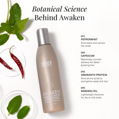 SURFACE vegan amaranth and Keravis protein imagery emphasizing strengthening benefit