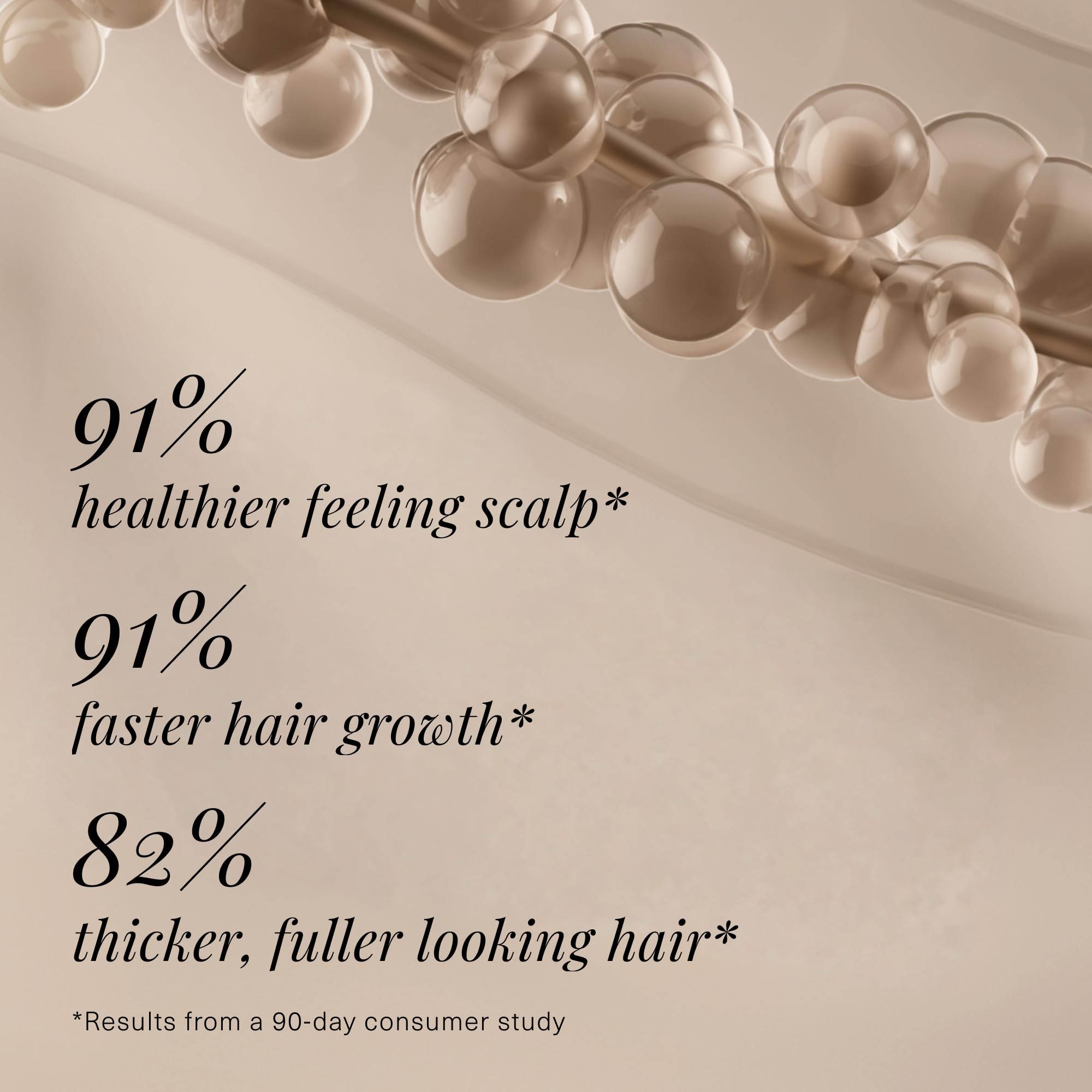 Surface botanicals and minerals arranged to show natural actives and scalp-nourishing benefit