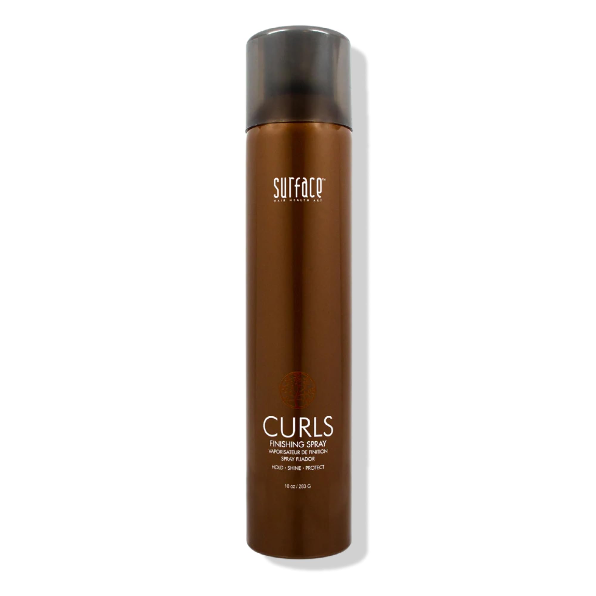 SURFACE front packaging showing bottle and branding, clear product benefits
