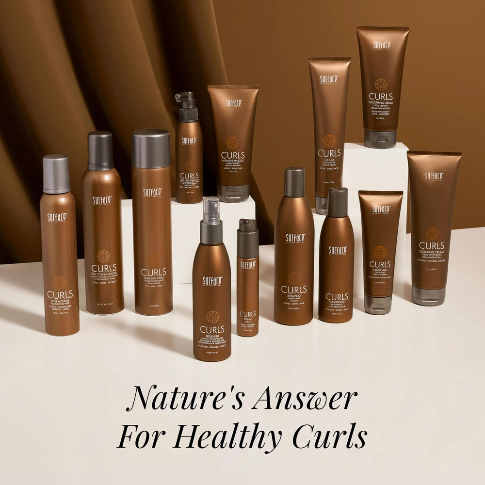 SURFACE lifestyle shelf display conveying eco-friendly luxury and routine