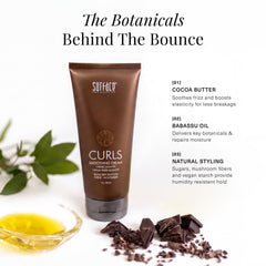 Surface cocoa butter and babassu oil ingredients highlighting nourishment