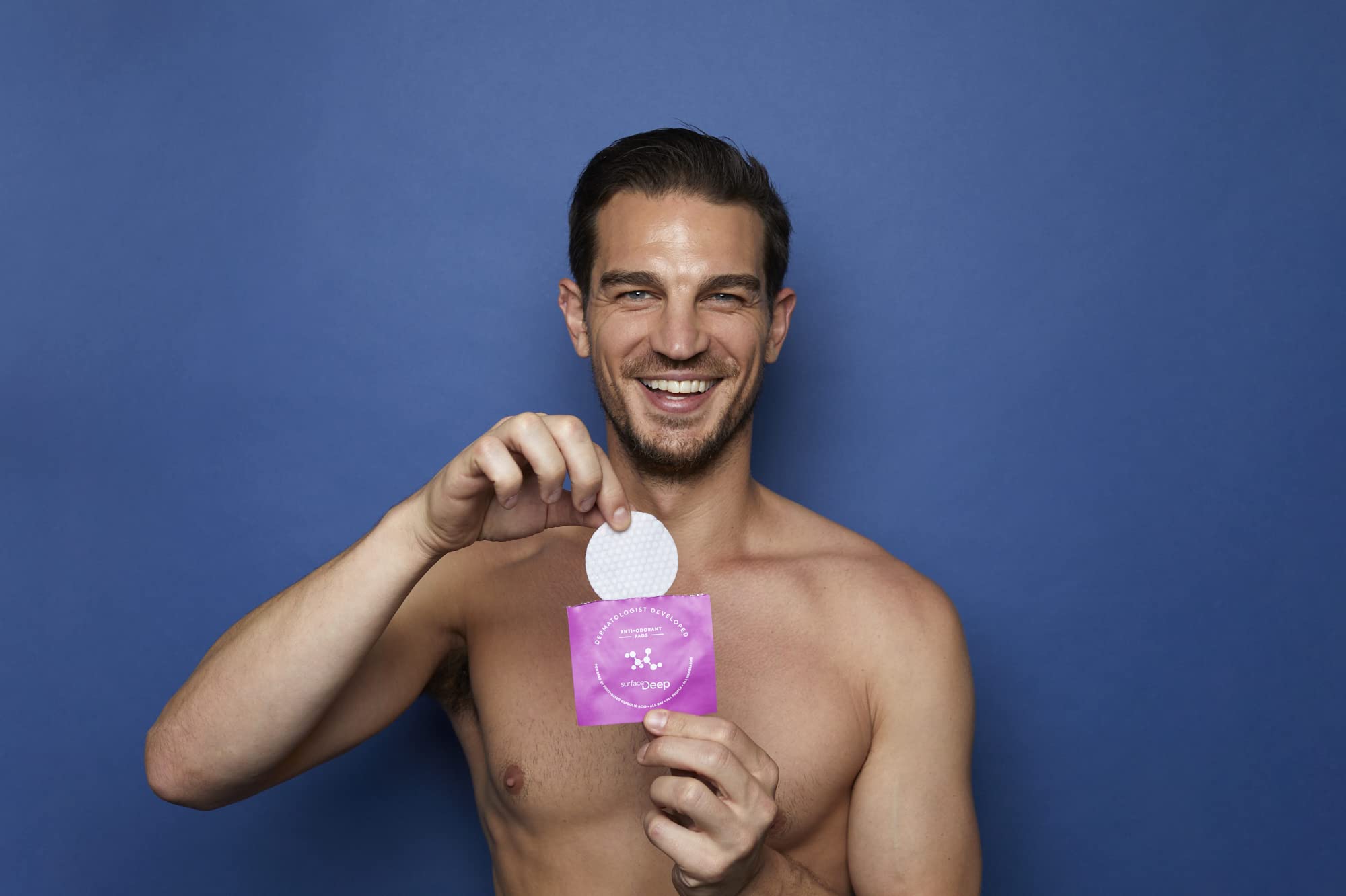 Surface Deep ingredients label showing dermatologist-developed natural formulation
