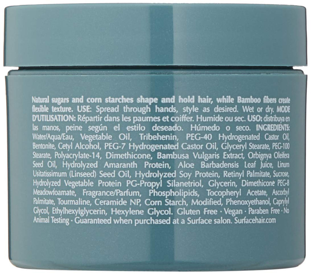 Surface texture paste in hands being worked between fingers for easy application and control