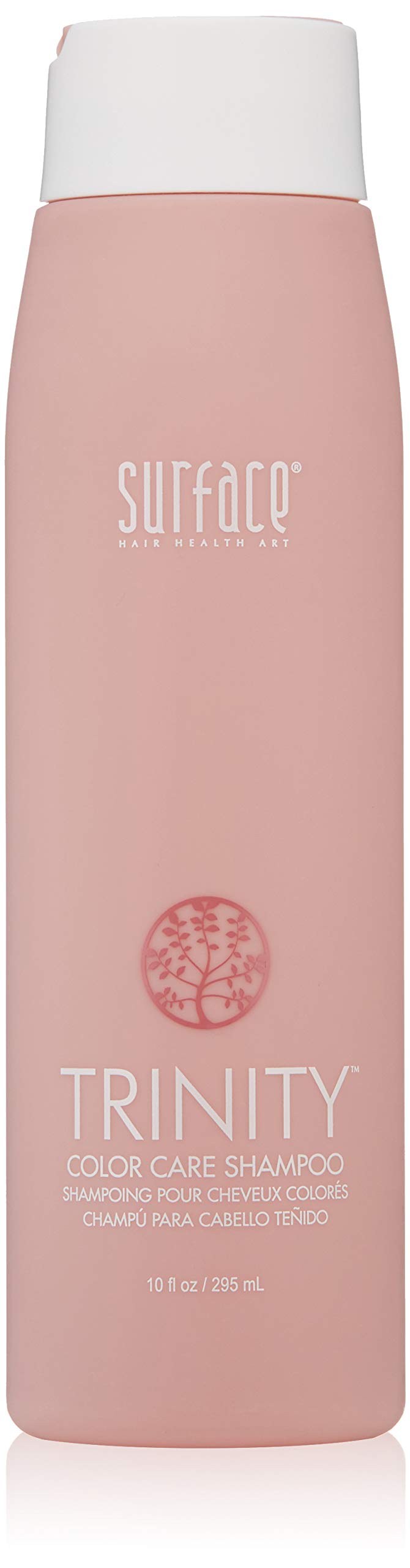 SURFACE front bottle view showing Trinity shampoo for color protection