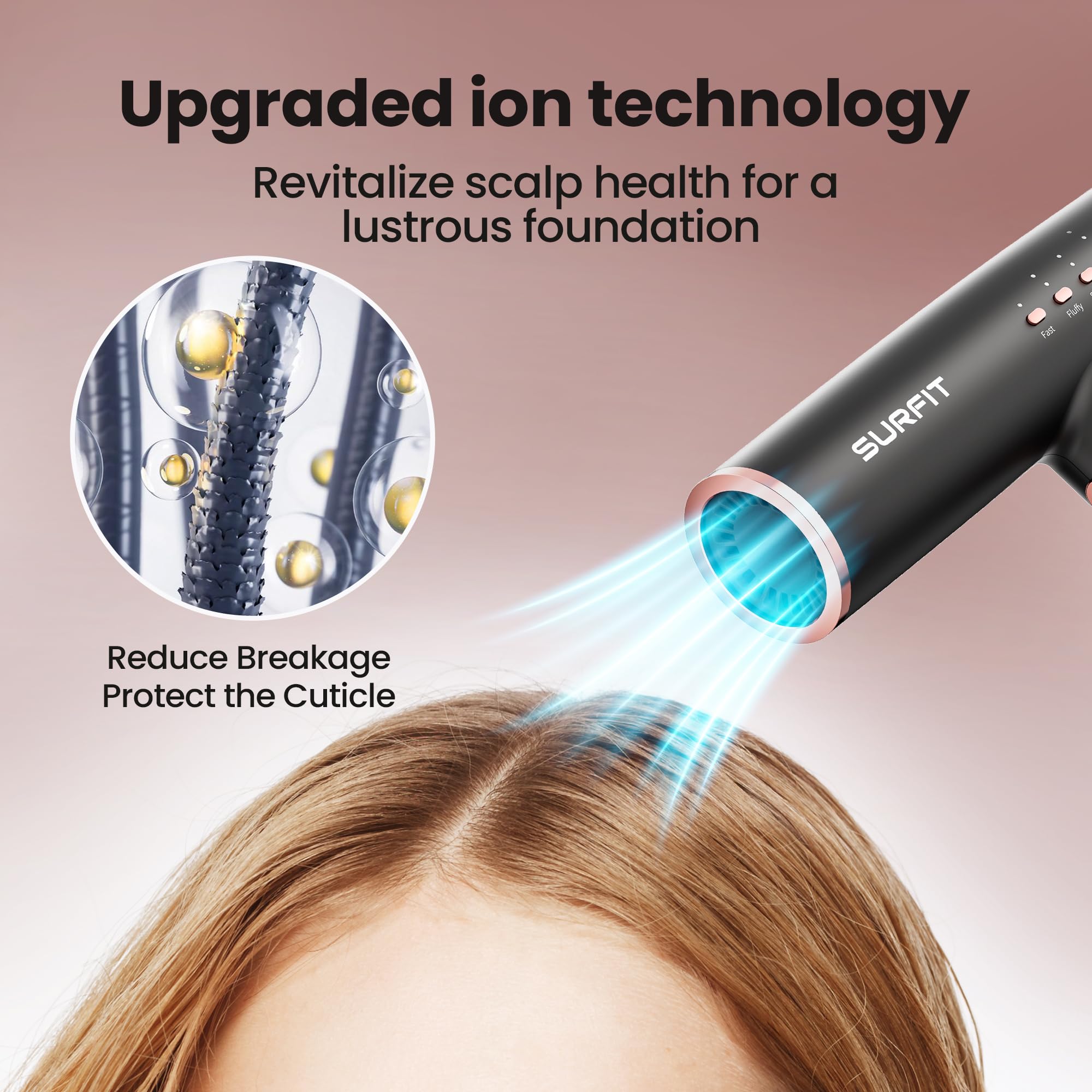 Surfit concentrator nozzle detail enabling focused airflow for precision