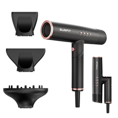 Surfit front view showing compact dryer and diffuser for quick styling