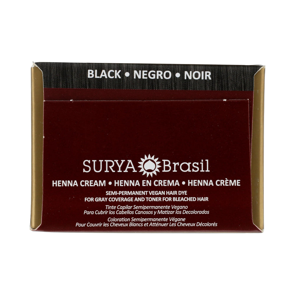 Surya Brasil finished hair styled and shiny showing conditioned, natural-looking color