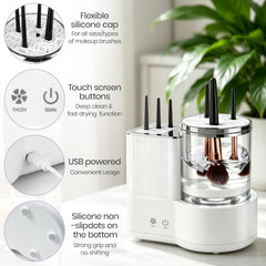Suteng silicone multi-brush holder detail enabling multiple brush cleaning