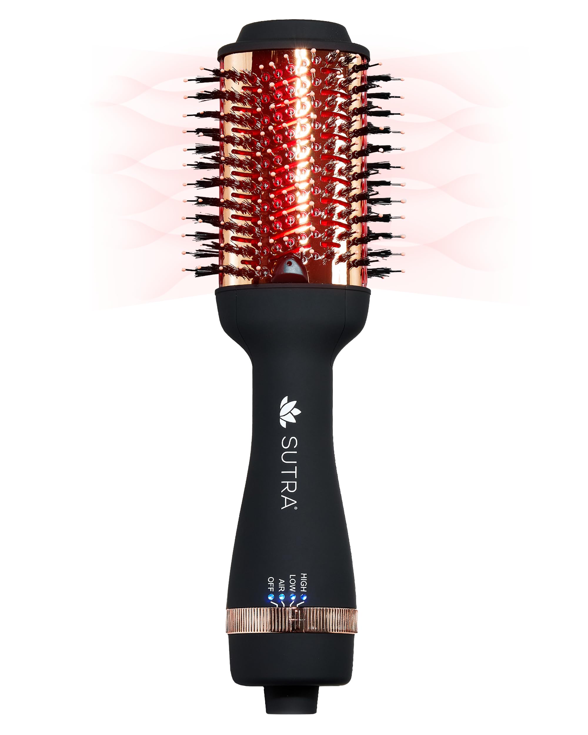 SUTRA infrared brush front view showing controls and sleek finish for easy styling