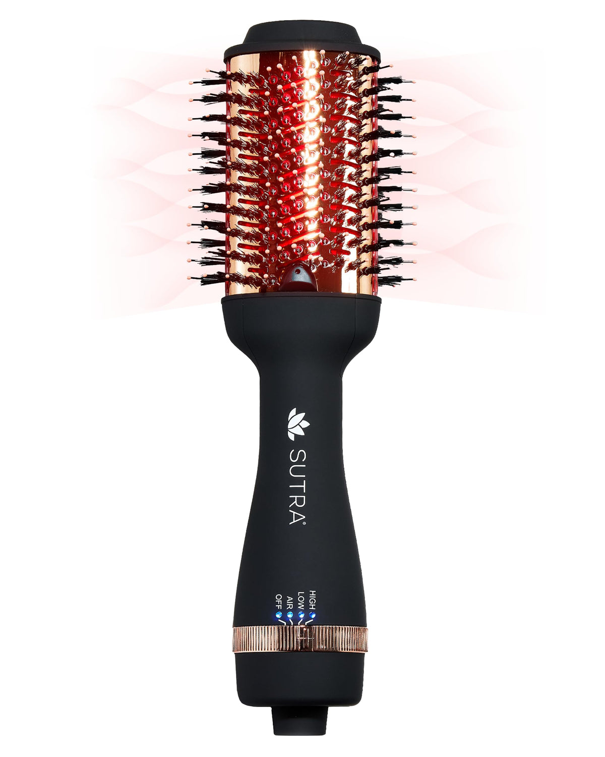 SUTRA infrared brush front view showing controls and sleek finish for easy styling