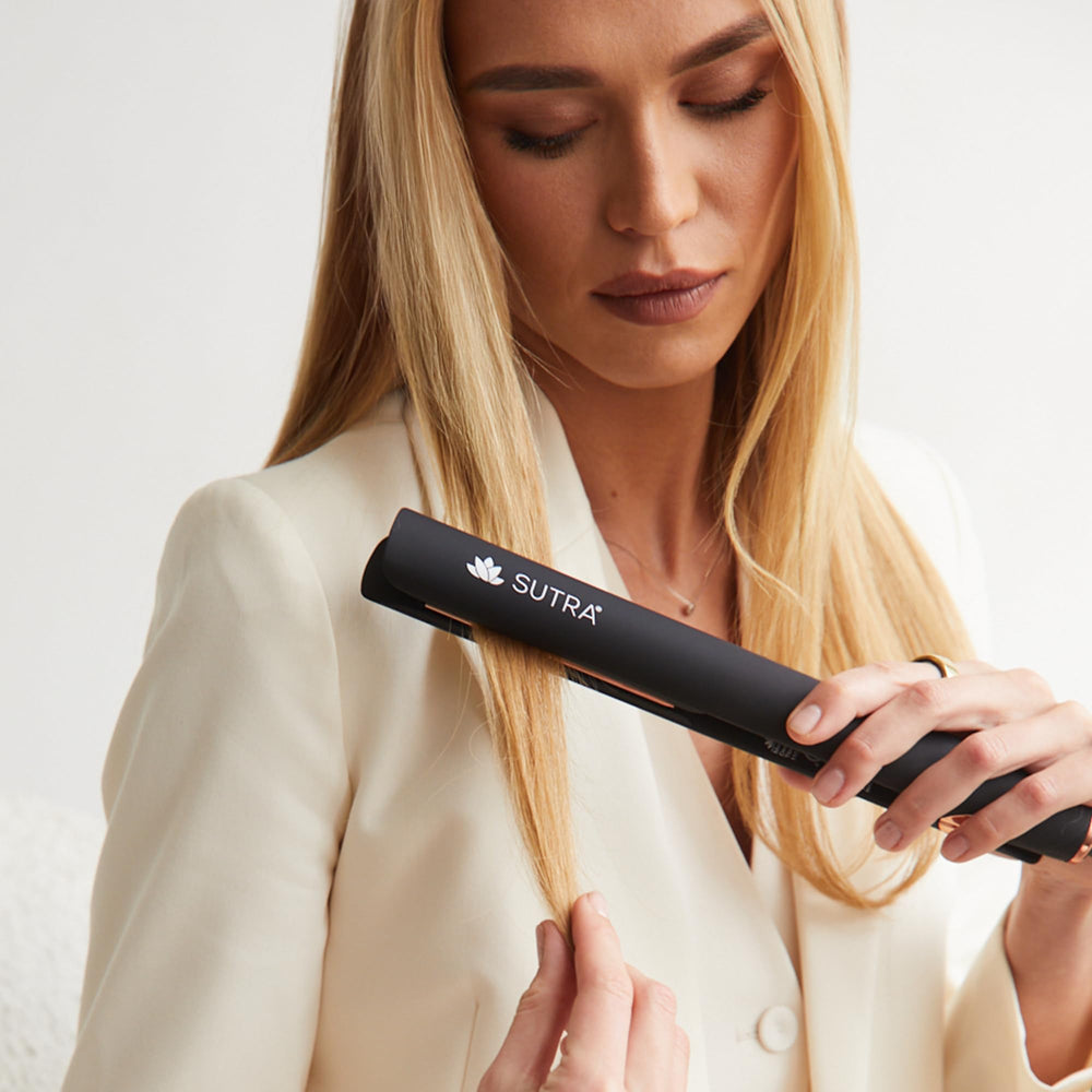 SUTRA IR2 on bathroom counter in lifestyle shot for convenient daily styling routine
