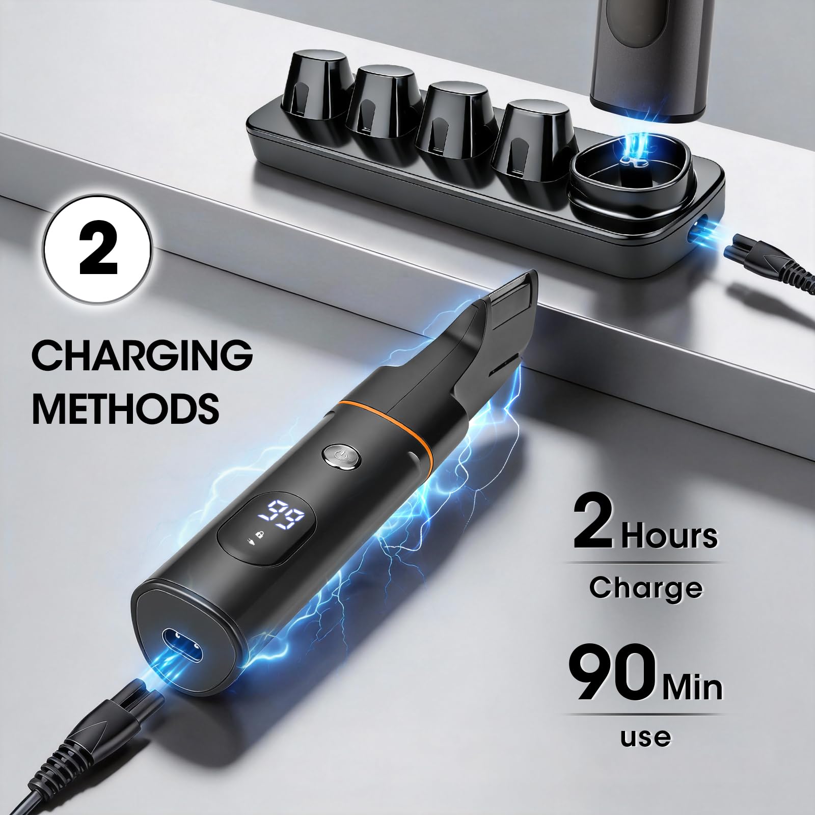 Suttik charging dock with neatly arranged accessories for clutter-free storage
