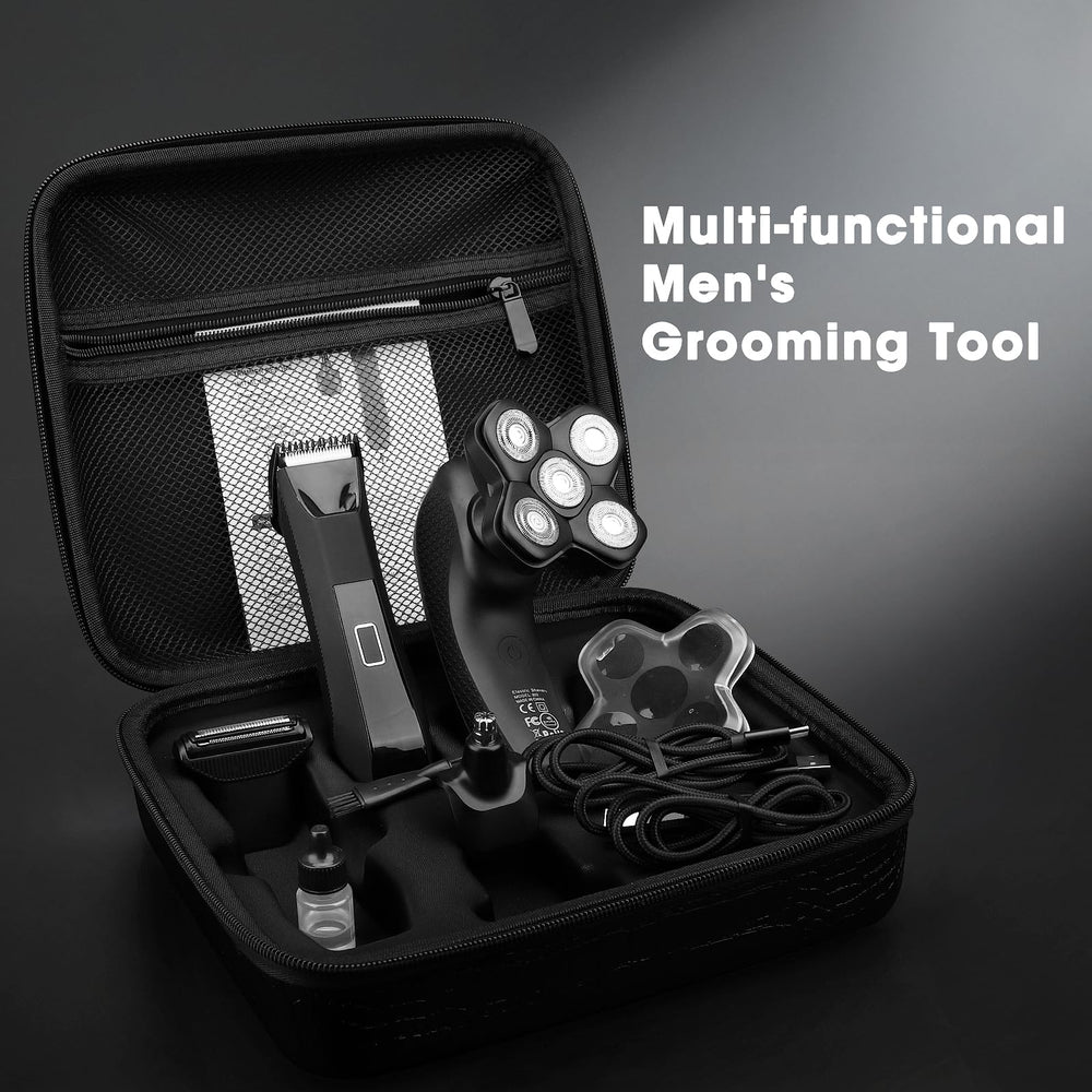 Suttik Manscape magnetic head detached showing removable design for full rinsing and maintenance