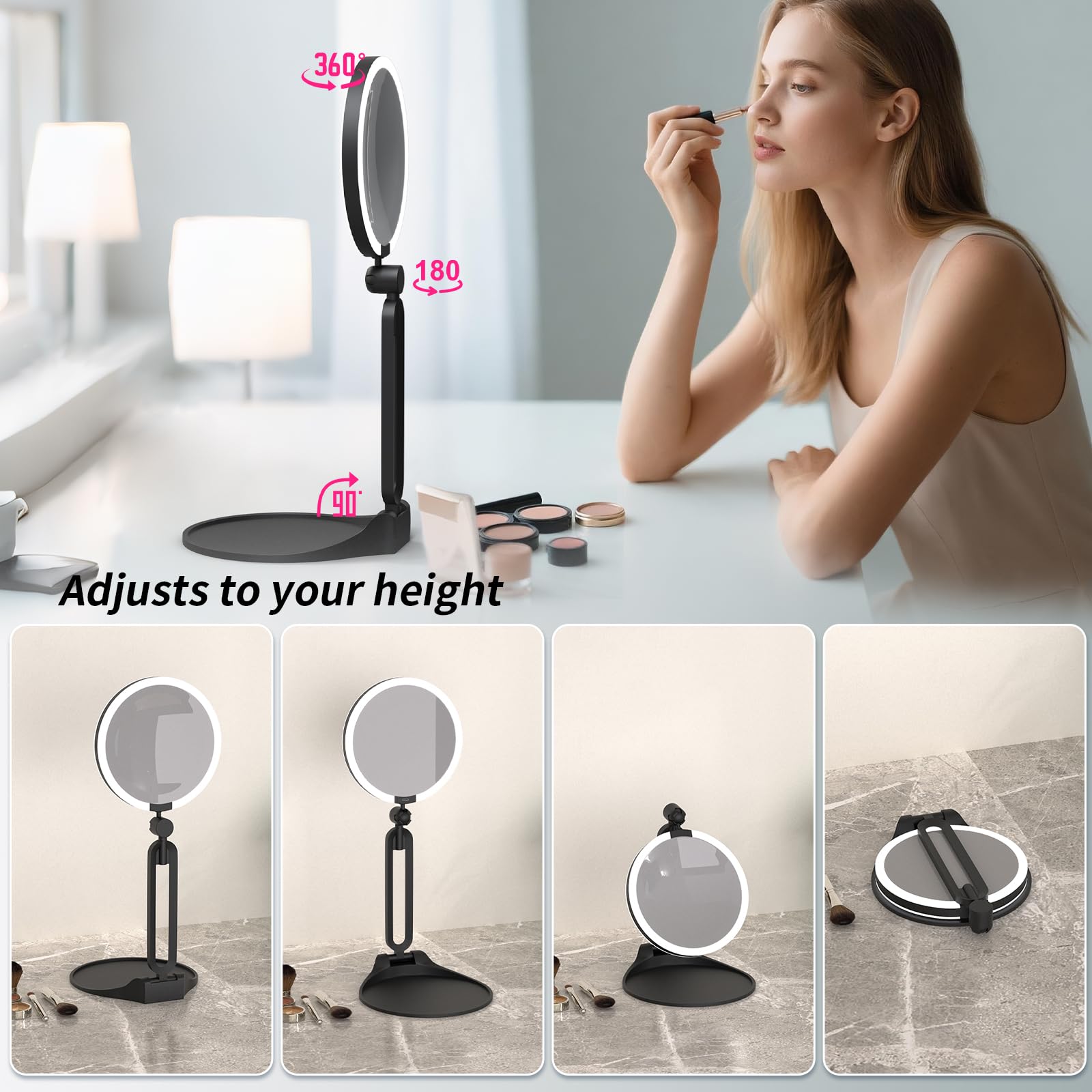 Suupvaor 1X side full-face view demonstrating normal makeup application benefit