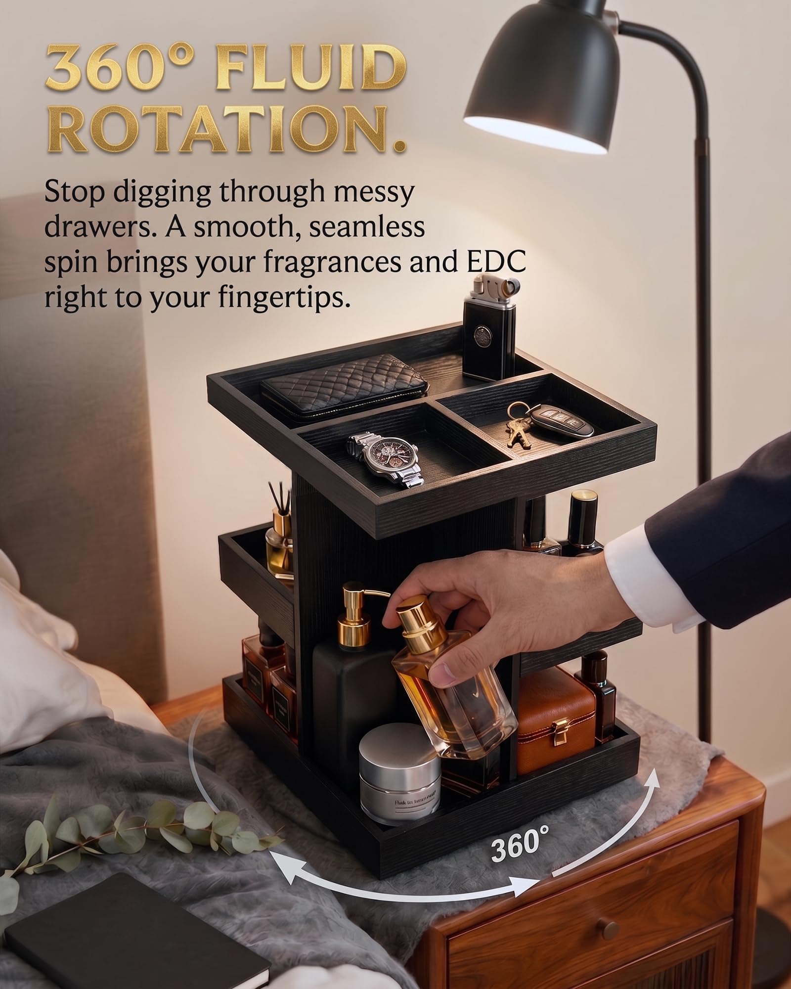 SwartLife compartment detail with watches displaying organized accessory storage benefit