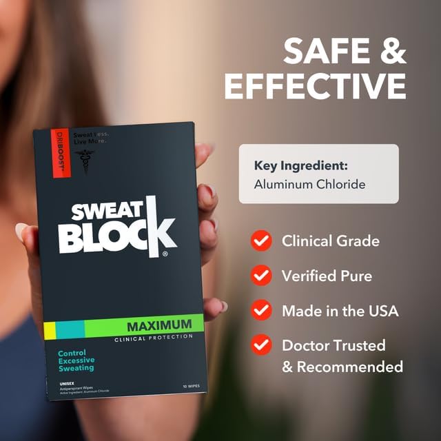 SweatBlock lifestyle image of person raising arms confidently after use