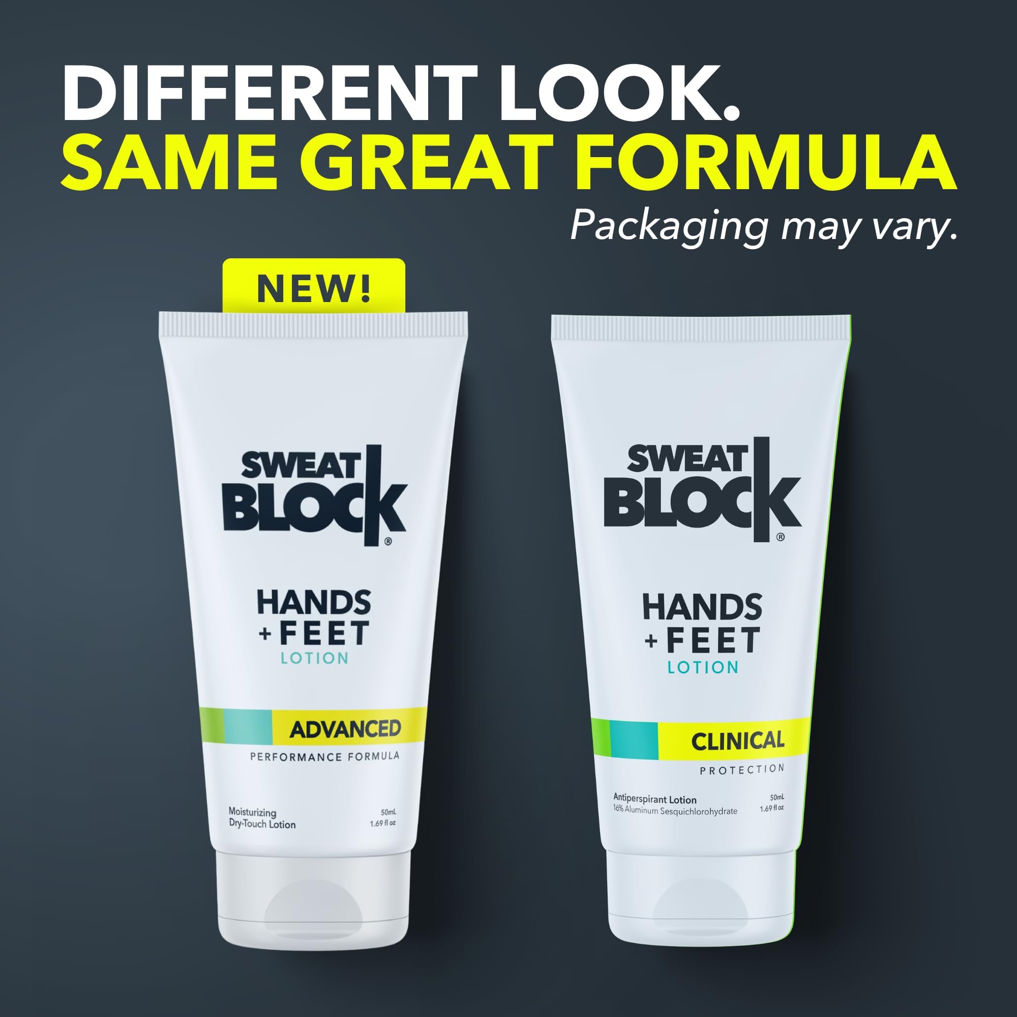 SweatBlock used before putting on shoes to show all-day dryness benefit