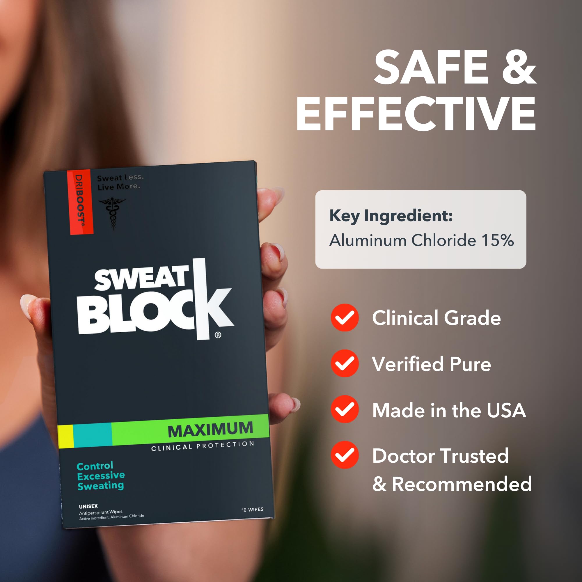 SweatBlock pack beside keys and phone showing compact travel-friendly benefit