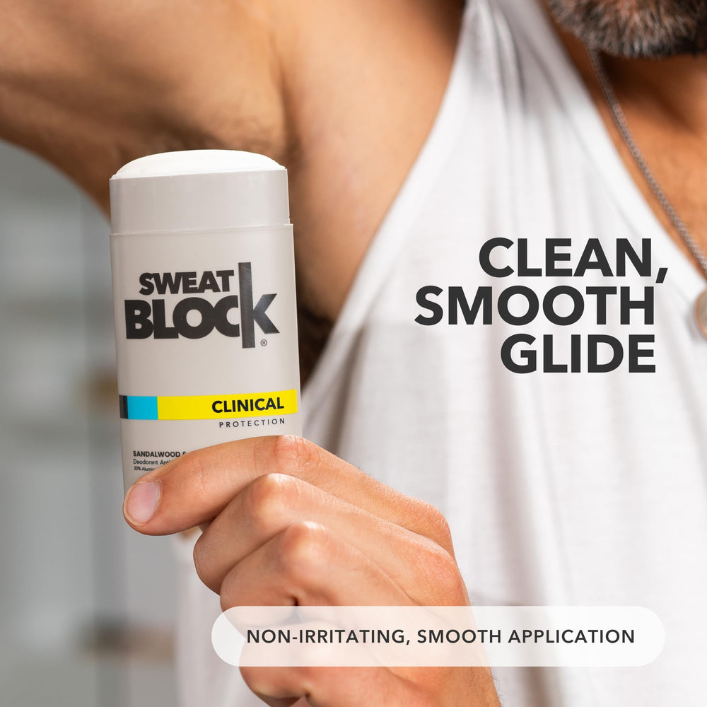 SweatBlock two-pack in lifestyle setting suggesting daily use reliability