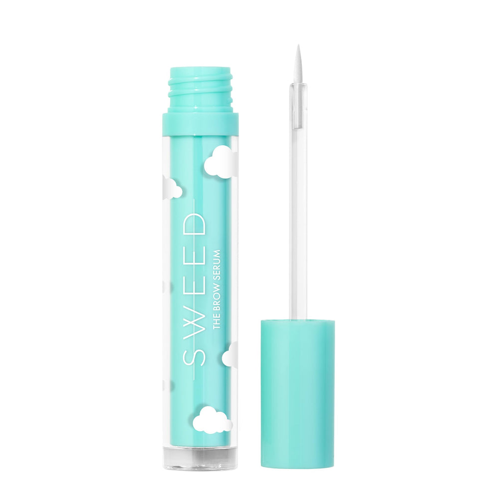 Sweed Lashes ingredients flatlay with pumpkin seed oil and biotin vial indicating nourishing formula